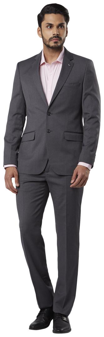 

Raymond Solid Regular Fit Grey Full Sleeve Suits