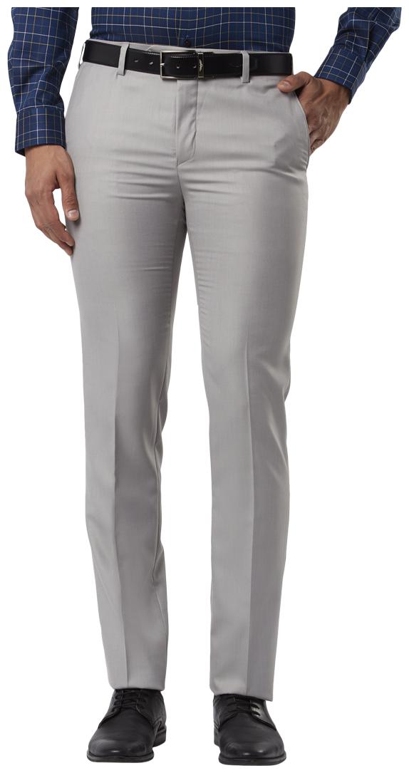 

Raymond Men Solid Slim Fit Formal Trouser - Grey