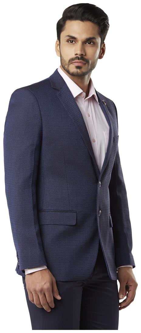 

Raymond Men Blue Solid Regular fit Single Breasted Blazer