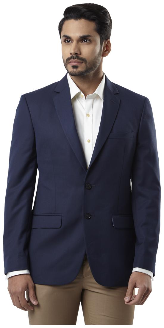 

Raymond Men Blue Solid Regular fit Single Breasted Blazer