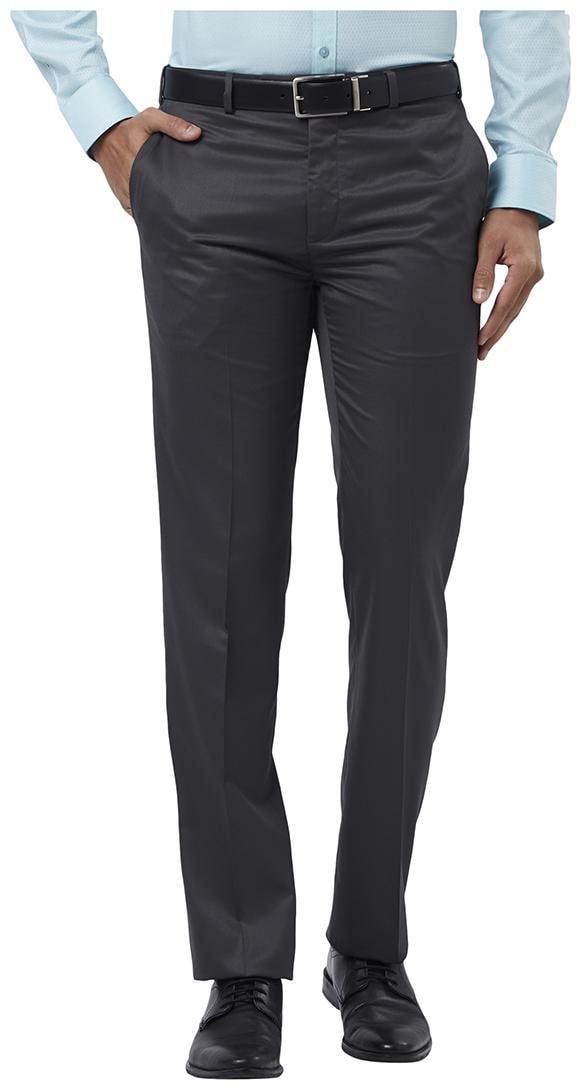 

Raymond Men Solid Regular Fit Formal Trouser - Grey