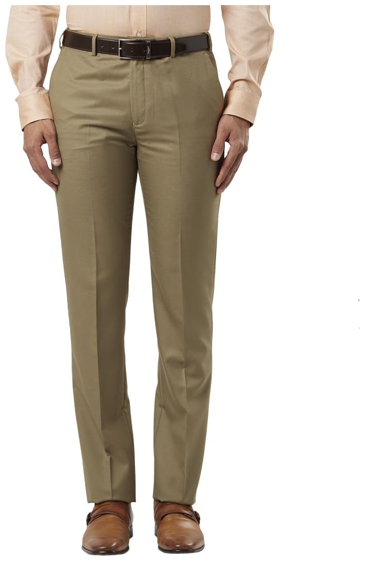 

Raymond Men Solid Regular Fit Formal Trouser - Beige