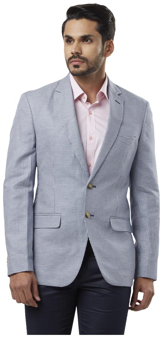 

Raymond Men Blue Solid Regular fit Single Breasted Blazer
