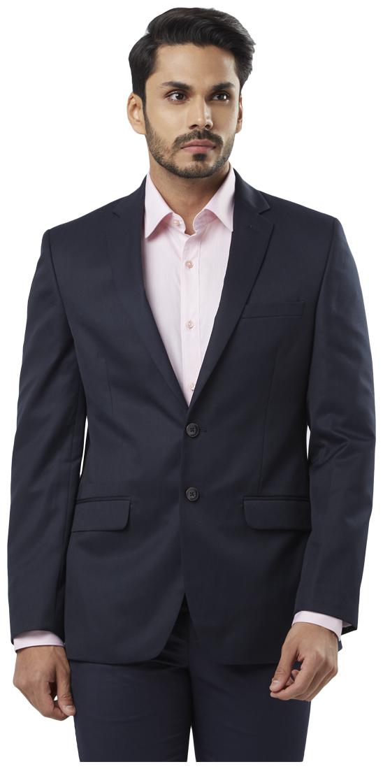 

Raymond Men Blue Solid Regular fit Single Breasted Blazer
