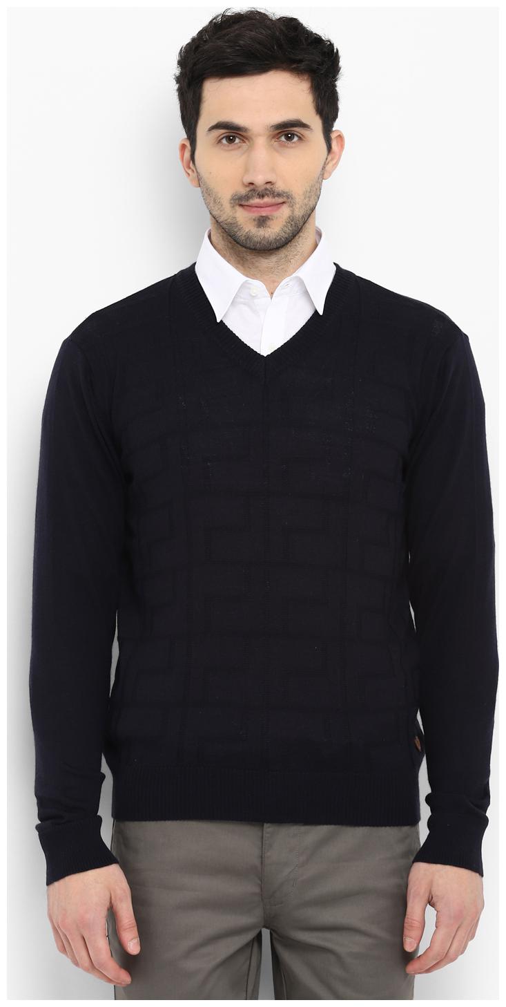 

Raymond Men Blue V neck Pullover
