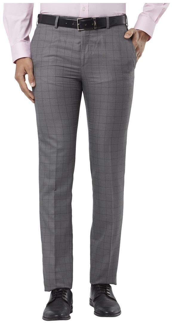 

Raymond Men Solid Slim Fit Formal Trouser - Grey