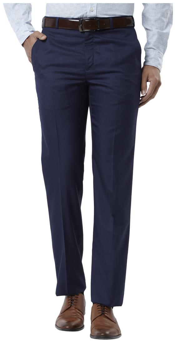 

Raymond Men Solid Regular Fit Formal Trouser - Blue