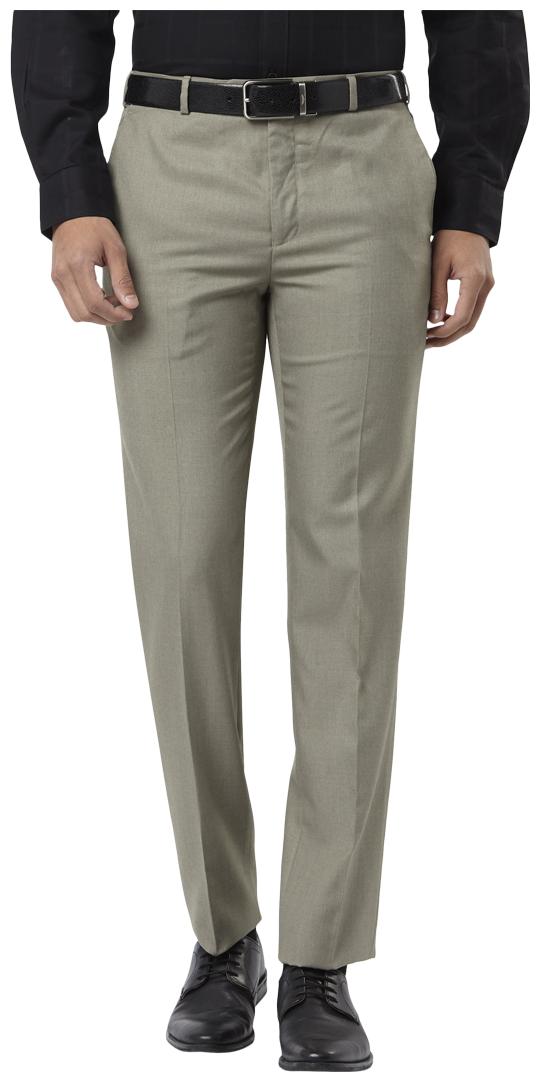 

Raymond Men Solid Regular Fit Formal Trouser - Green