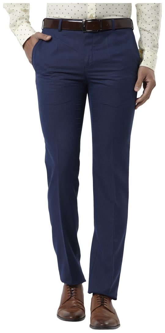

Raymond Men Solid Slim Fit Formal Trouser - Blue