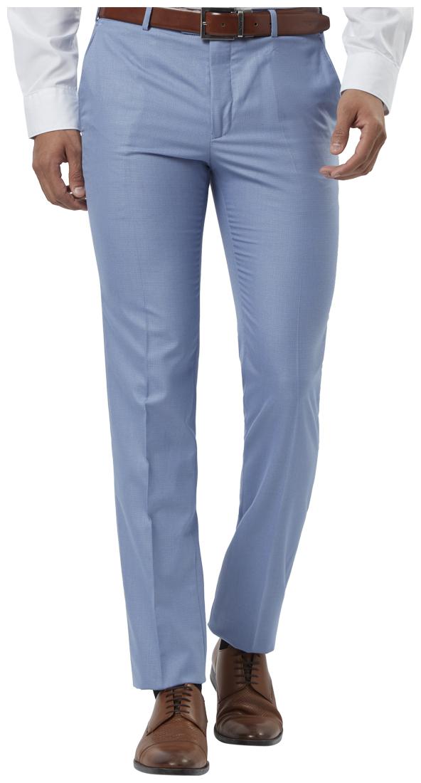 

Raymond Men Solid Slim Fit Formal Trouser - Blue