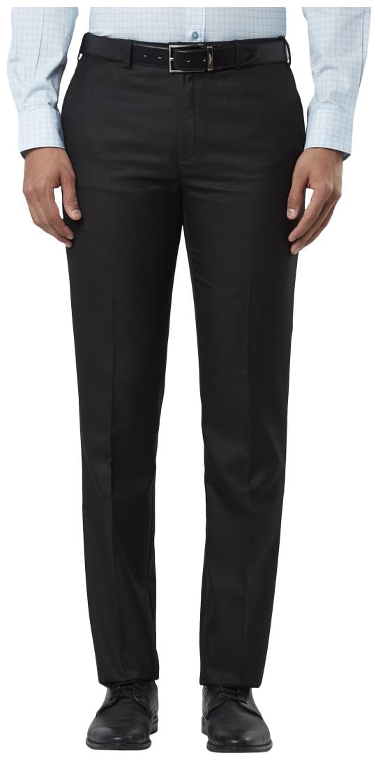 

Raymond Men Solid Regular Fit Formal Trouser - Black
