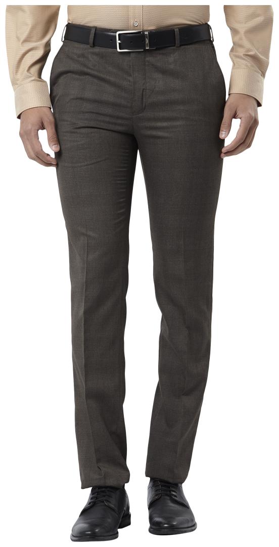 

Raymond Men Solid Slim Fit Formal Trouser - Brown