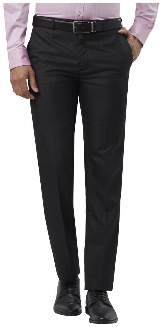 

Raymond Men Solid Regular Fit Formal Trouser - Black