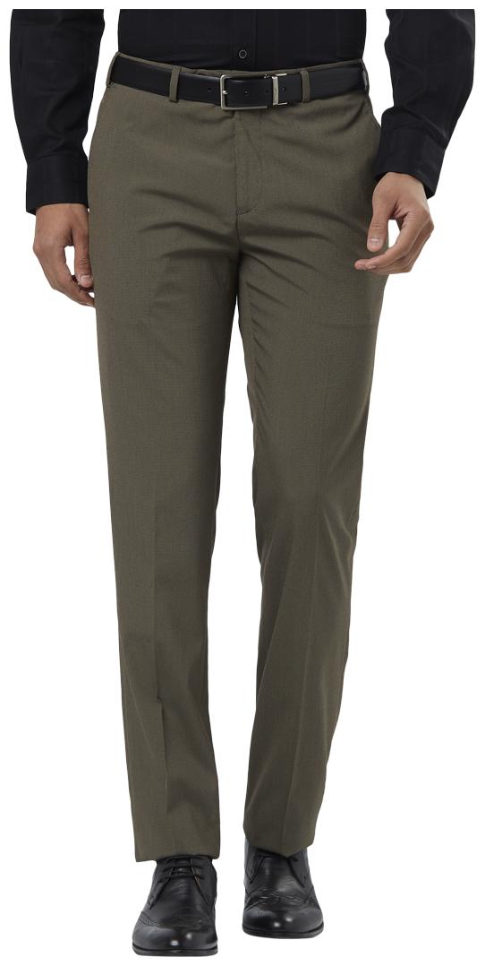 

Raymond Men Solid Regular Fit Formal Trouser - Green