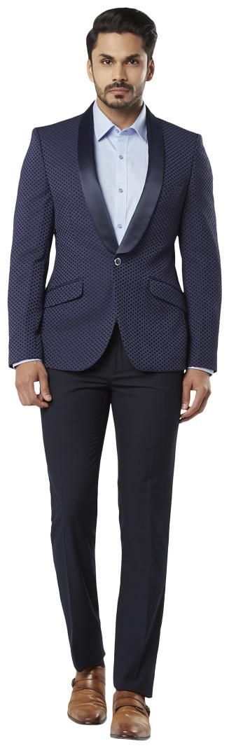 

Raymond Solid Slim Fit Shawl Collar Full Sleeve Suits