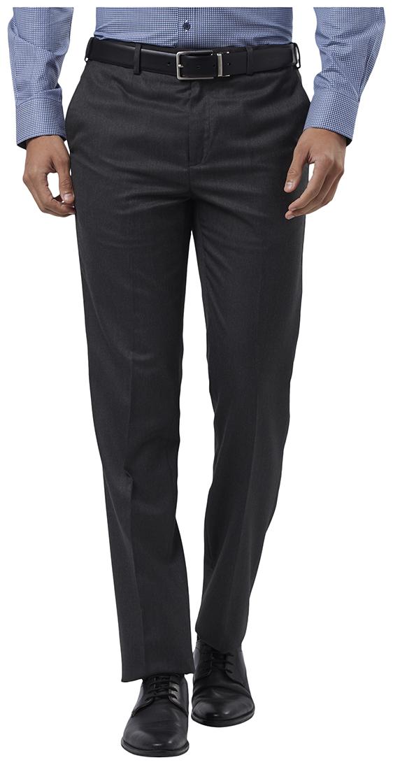 

Raymond Men Solid Regular Fit Formal Trouser - Grey