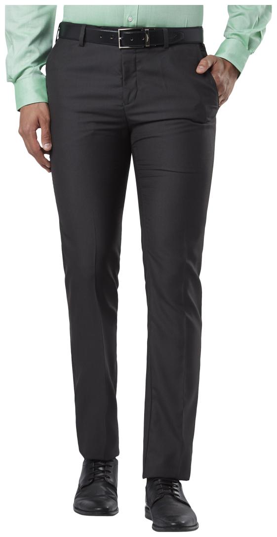 

Raymond Men Solid Slim Fit Formal Trouser - Black