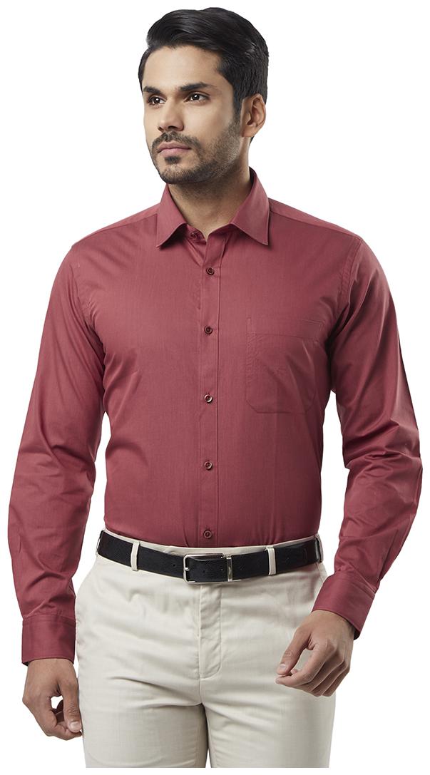 

Raymond Men Regular fit Formal Shirt - Maroon