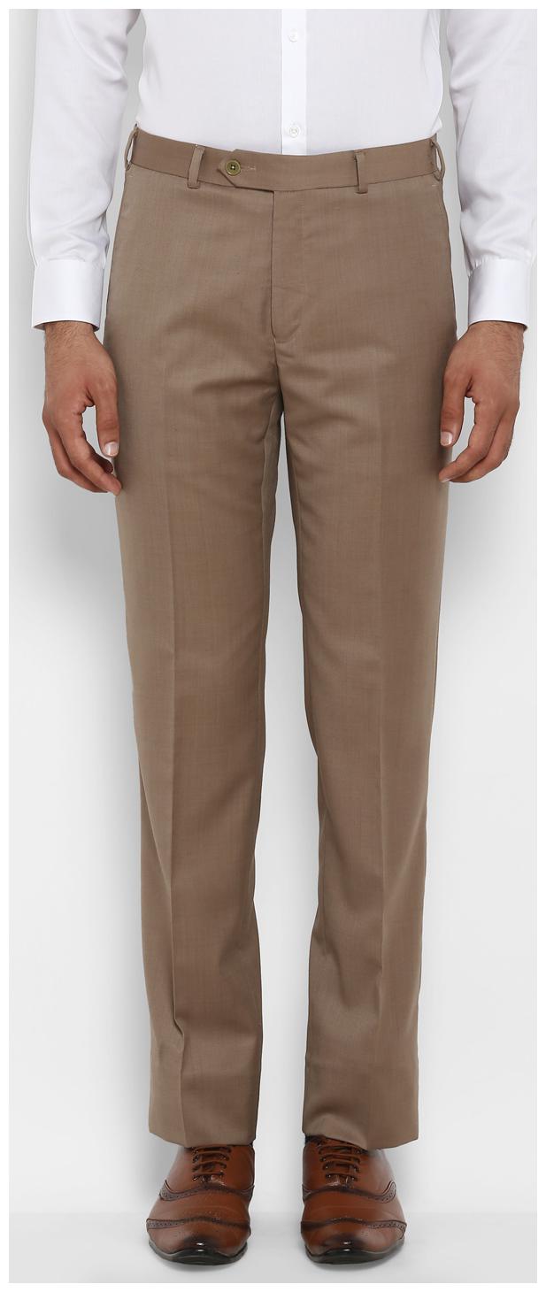 

Raymond Men Solid Regular Fit Formal Trouser - Beige