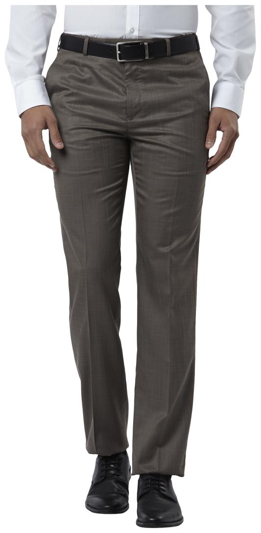 

Raymond Men Solid Regular Fit Formal Trouser - Beige