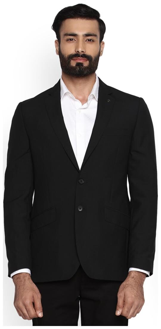 

Raymond Men Black Solid Slim fit Single Breasted Blazer