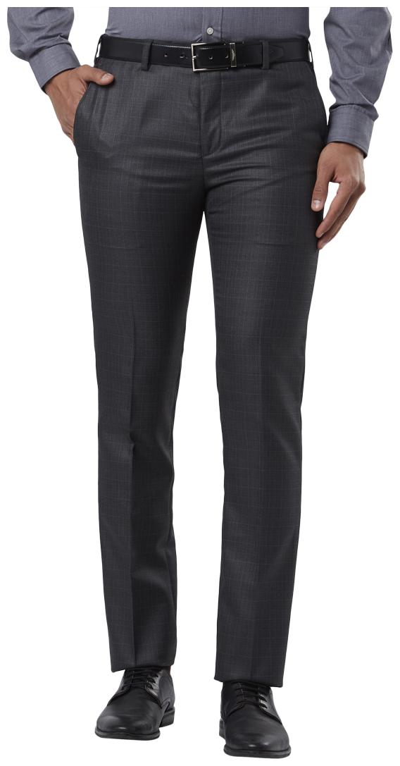 

Raymond Men Textured Slim Fit Formal Trouser - Grey