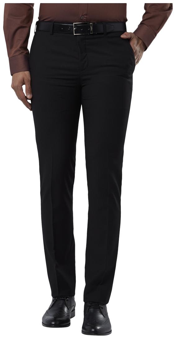 

Raymond Men Textured Slim Fit Formal Trouser - Black