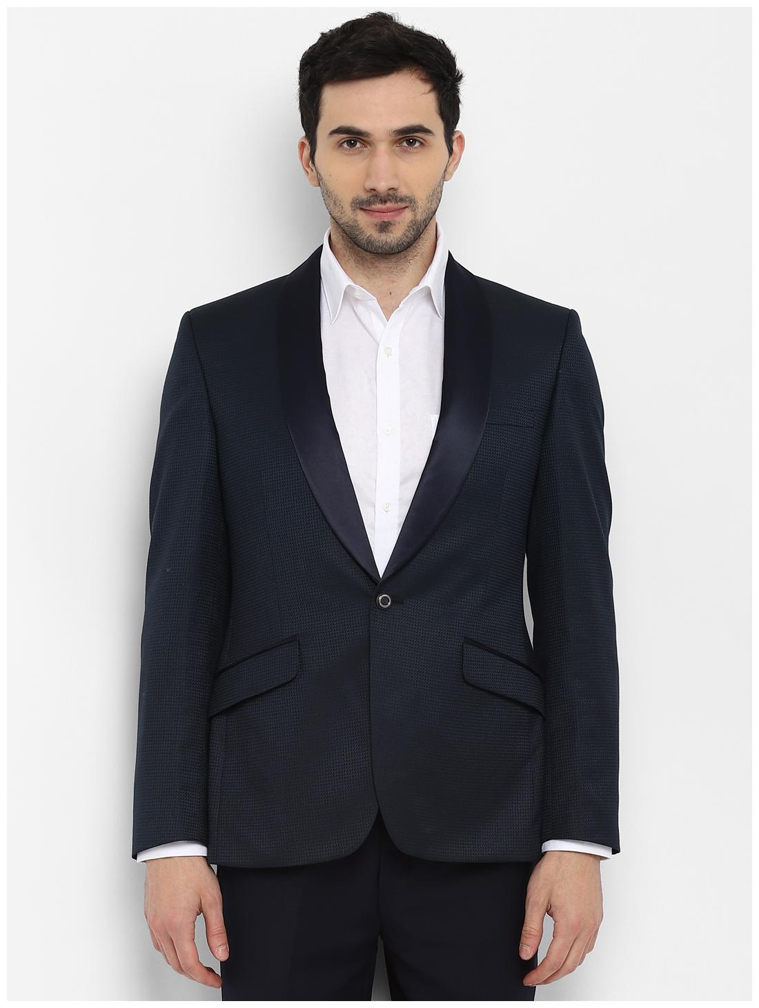 

Raymond Men Blue Solid Regular fit Single Breasted Blazer