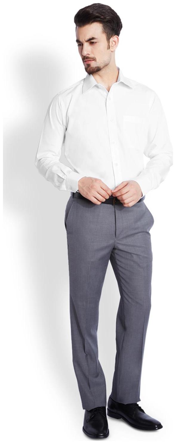 

Raymond Men White Solid Regular Fit Casual Shirt