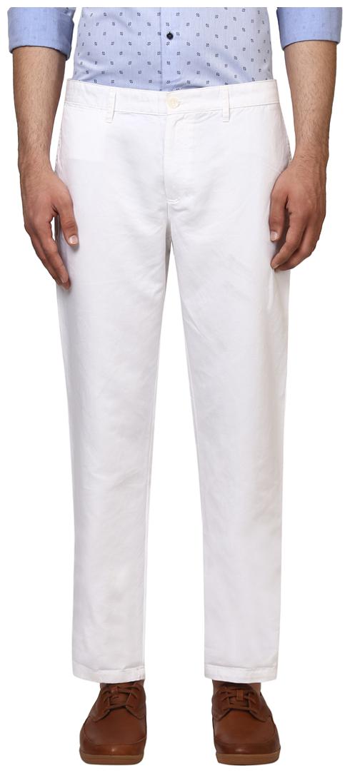 

Raymond Men Solid Regular Fit Formal Trouser - White