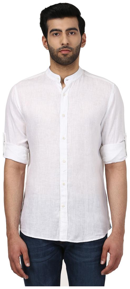 

Raymond Men White Solid Slim Fit Casual Shirt