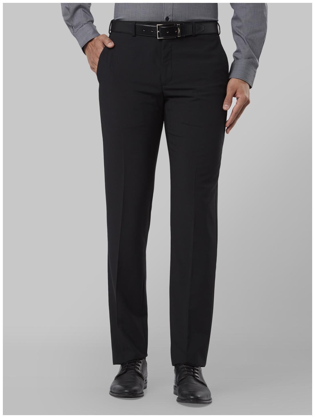 

Raymond Men Solid Regular Fit Formal Trouser - Black