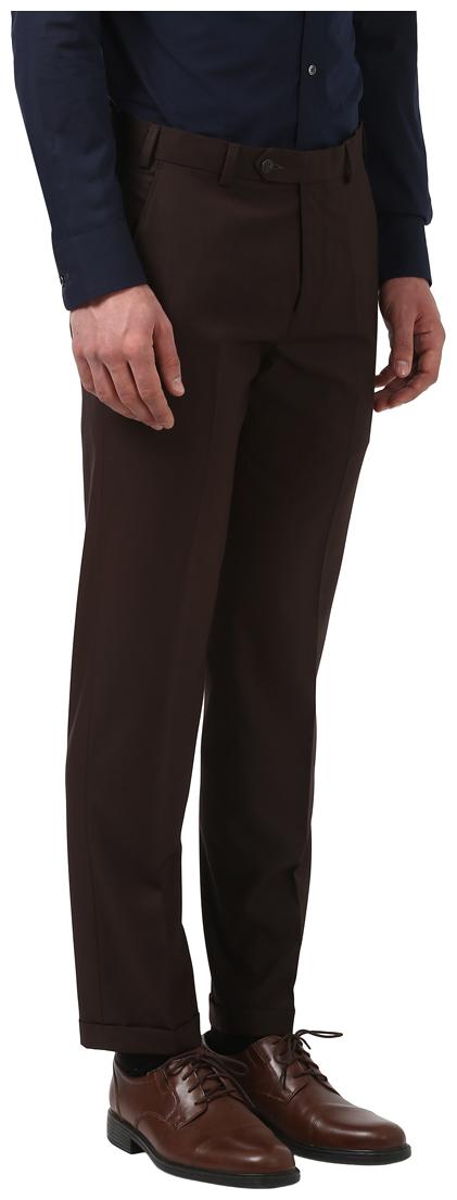 

Park Avenue Men Solid Regular Fit Formal Trouser - Brown