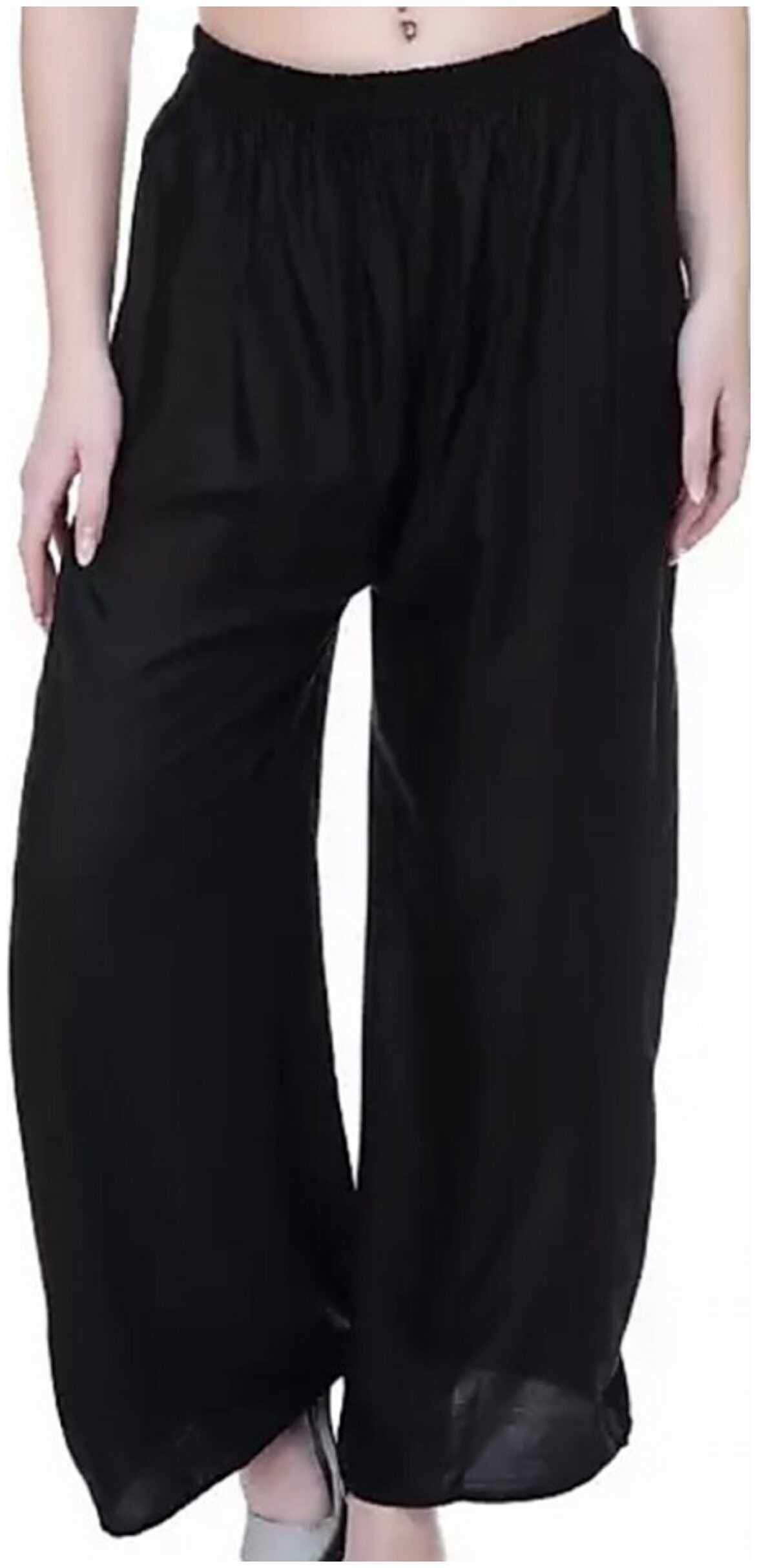 

KKRISH Black Solid Wide Leg Palazzo