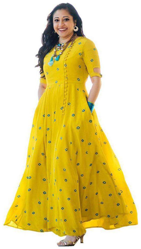 

Rayon Embroidery Foil Work Kurti