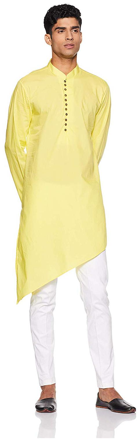 

RC Ethnic Yellow Solid Kurta and Pyjamas