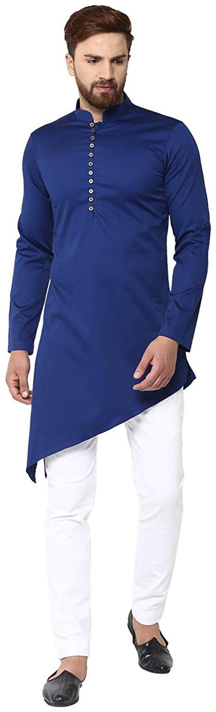 

RC Ethnic Blue Solid Kurta and Pyjamas