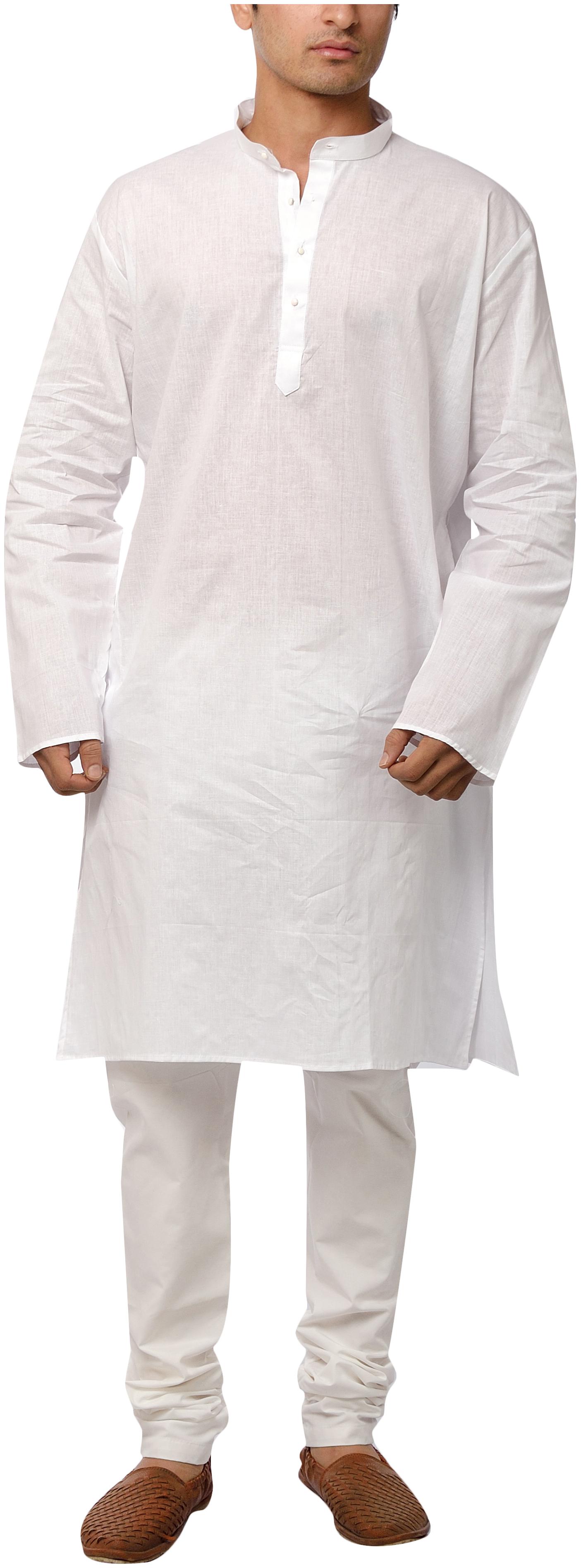 

RC Ethnic White Cotton Kurta Pyjama Set For Men