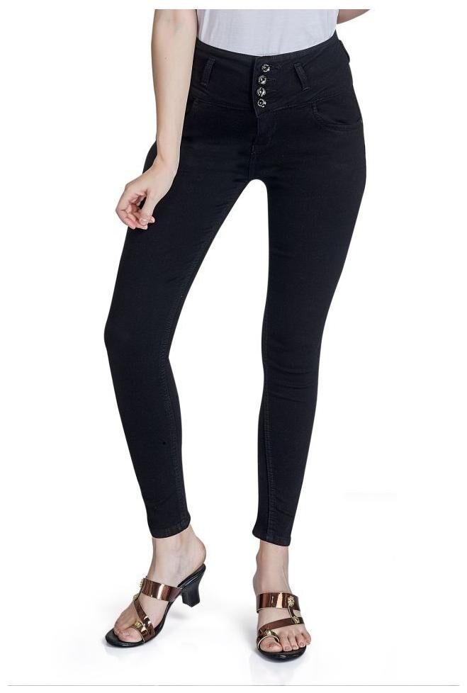 

Rea-Lize Women Black Slim fit Jeans