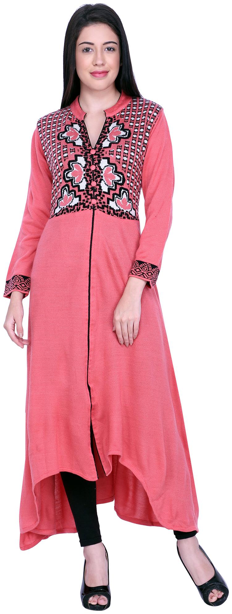 

Rebecca Women Pink Printed Anarkali Kurta