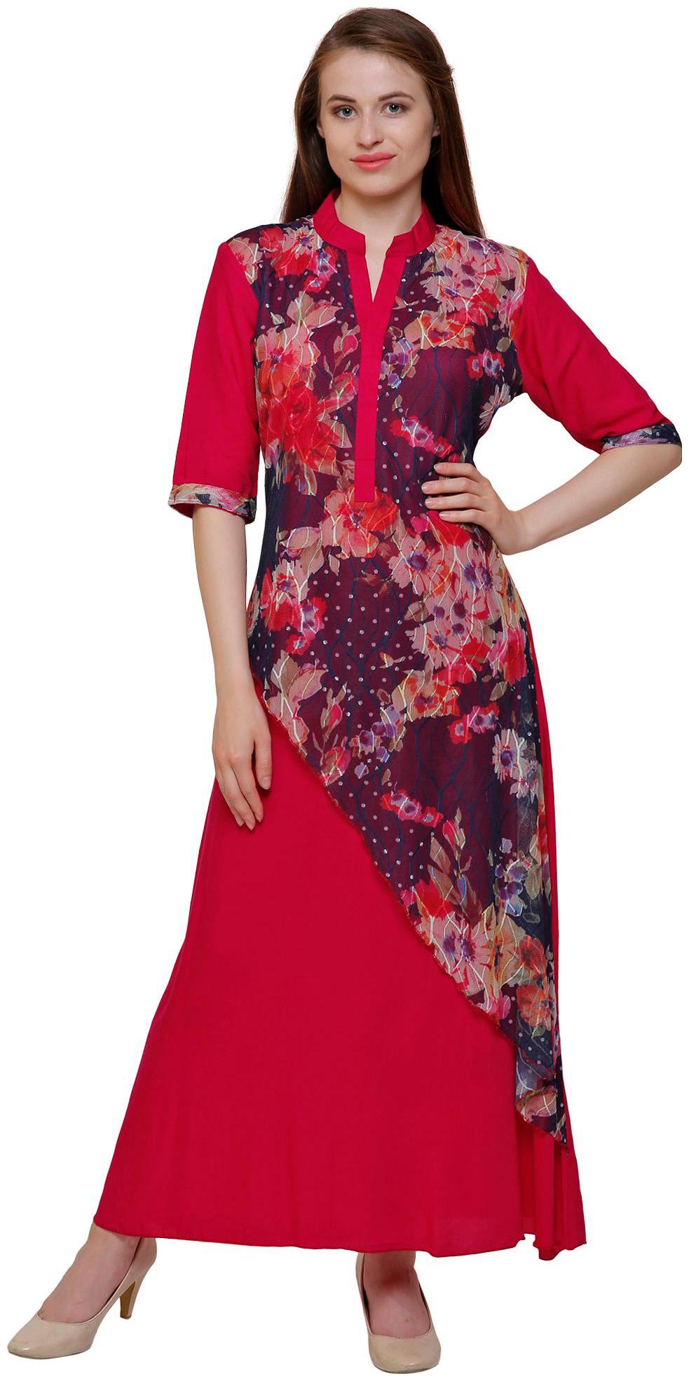 

Rebecca Rayon Peplum Kurti Dress