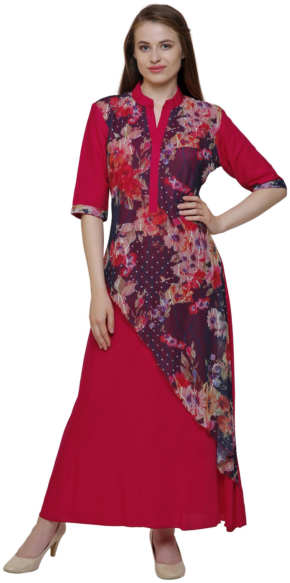 

Rebecca Pink Floral Peplum dress