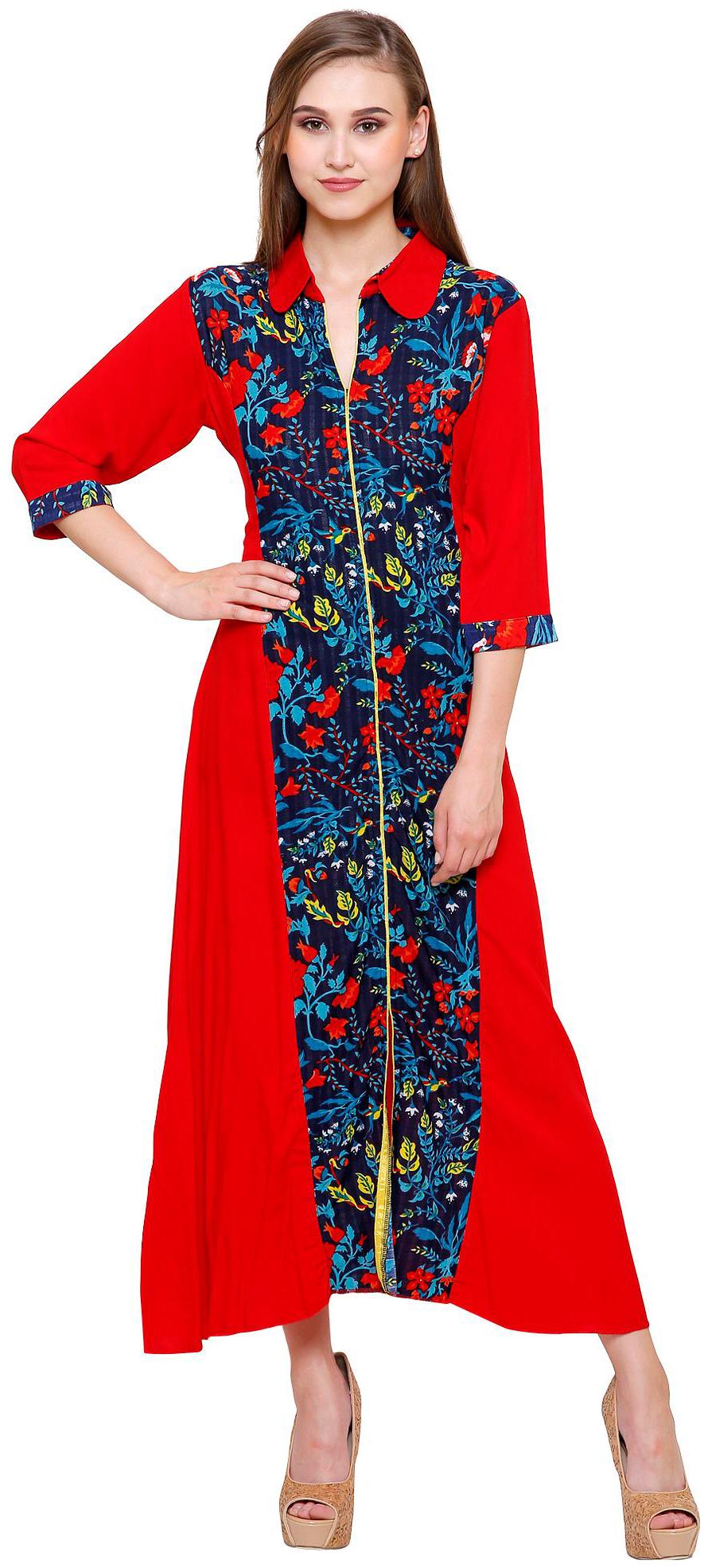 

Rebecca Rayon Fit And Flare Kurti Dress