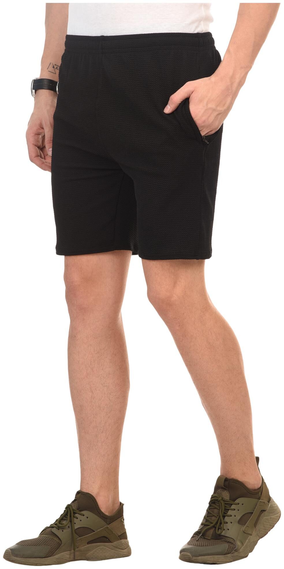 

Rebizo Men s Dobby Black Color Shorts