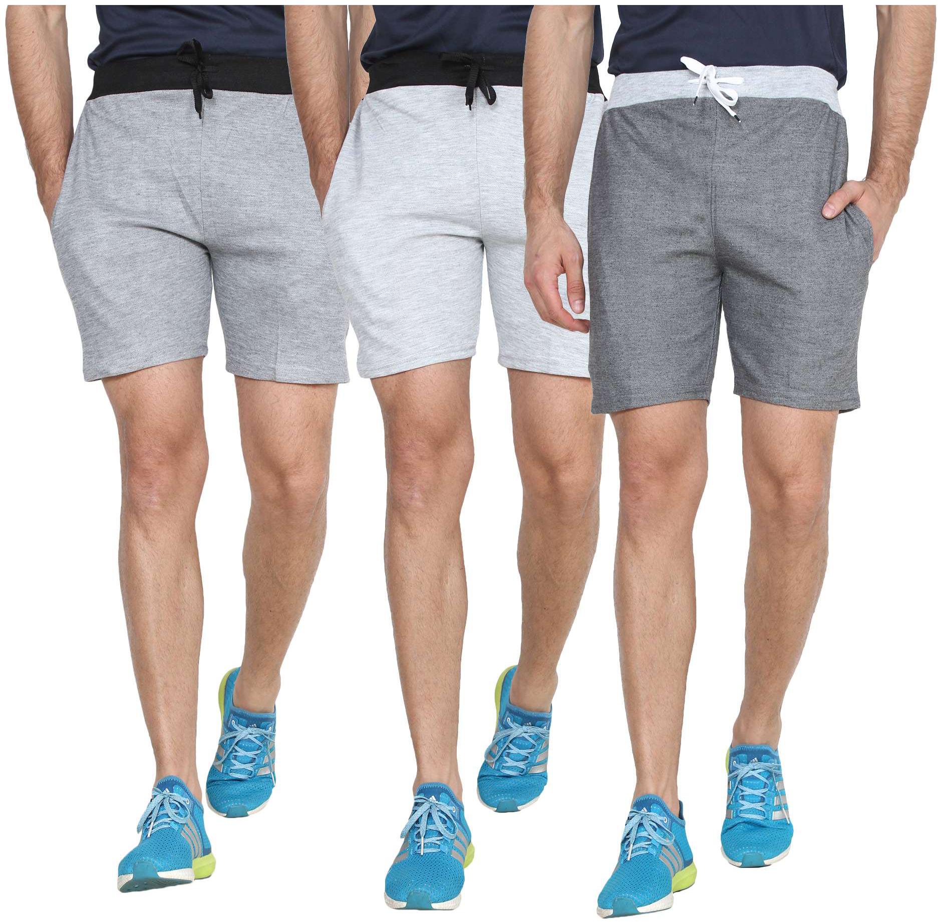 

REC SWAGGY SOLID MEN S SHORTS (PACK OF 3)