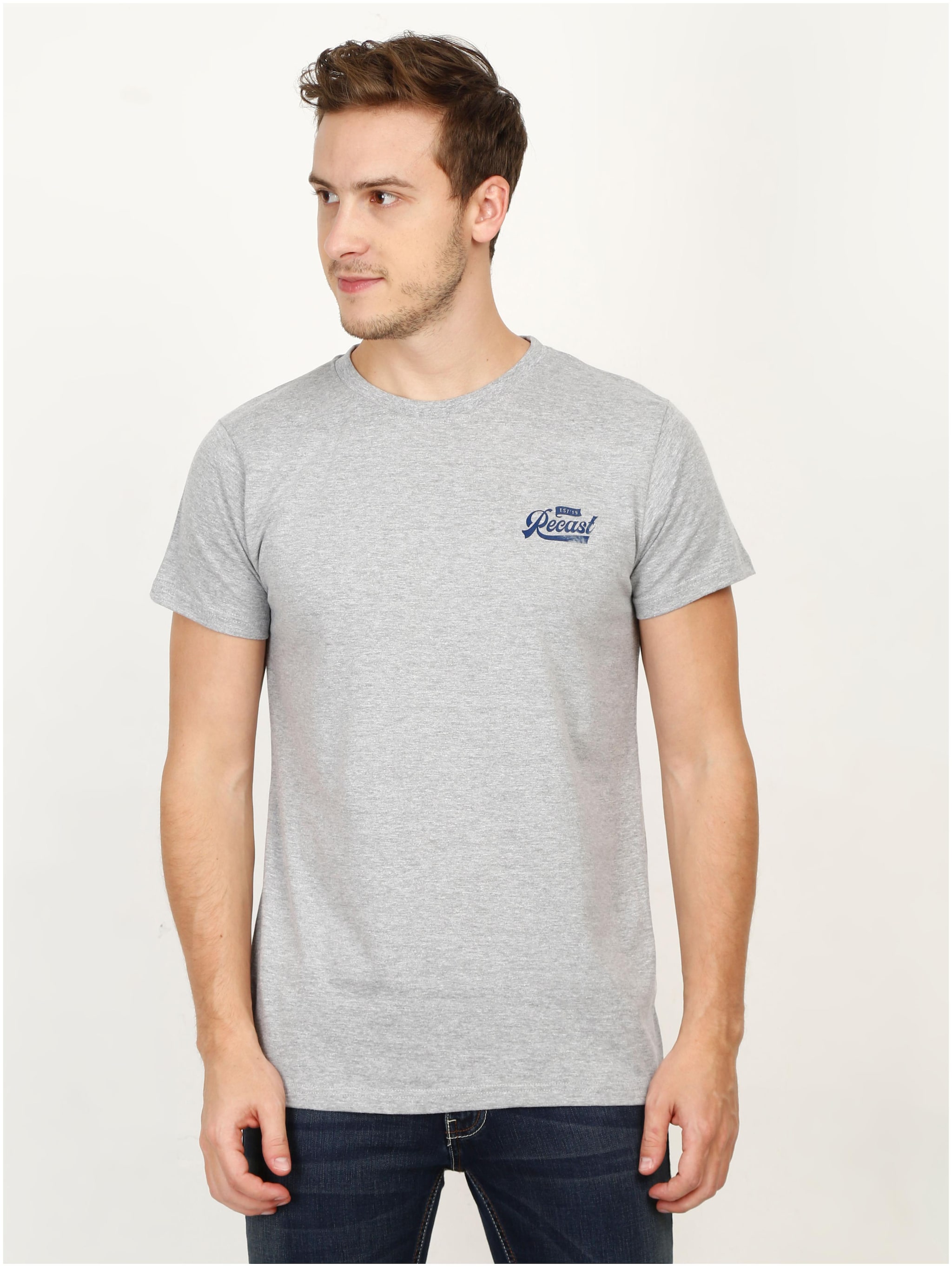 

Recast Men Grey Regular fit Cotton Blend Round neck T-Shirt - Pack Of 1