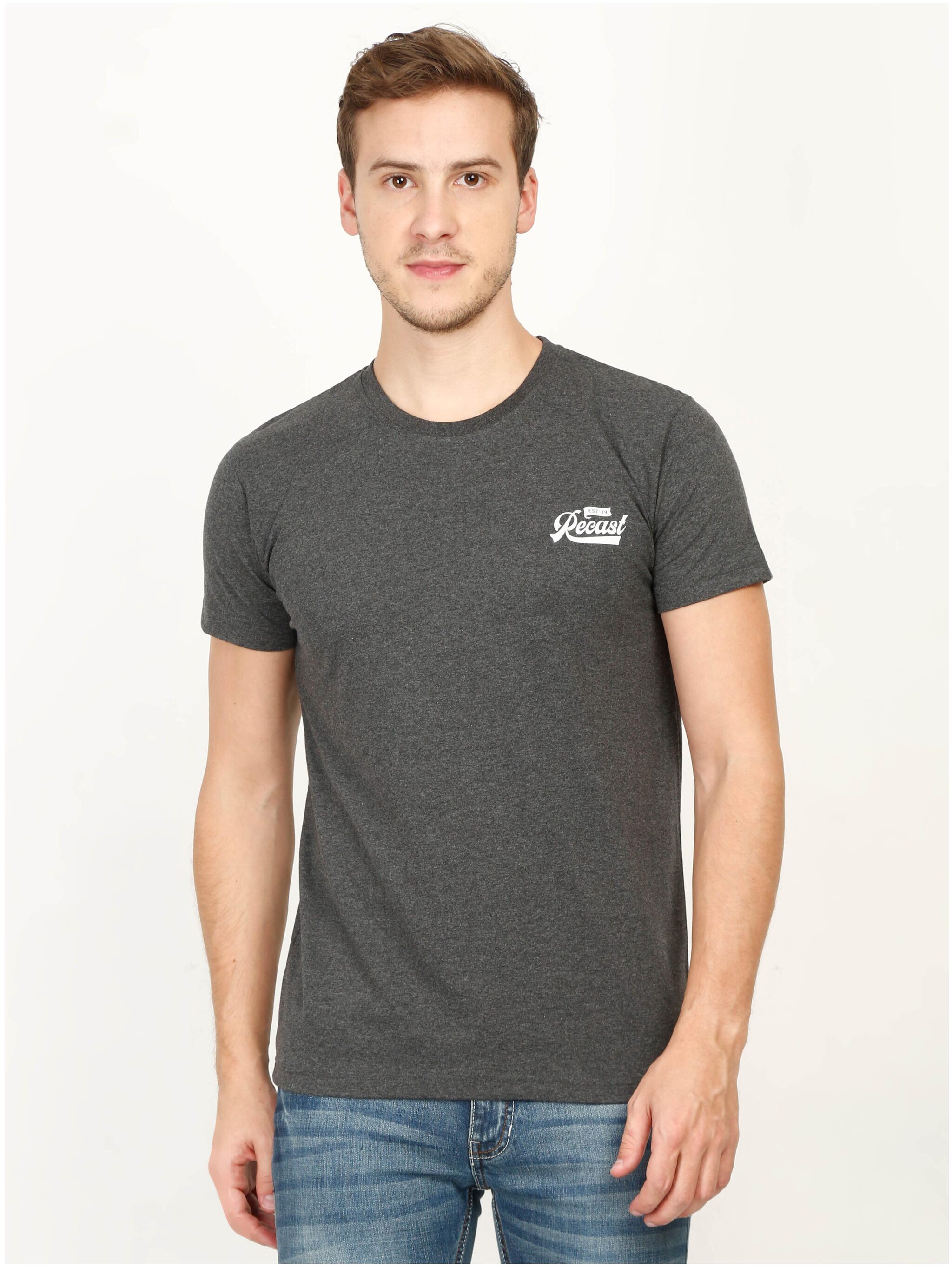 

Recast Men Grey Regular fit Cotton Blend Round neck T-Shirt - Pack Of 1