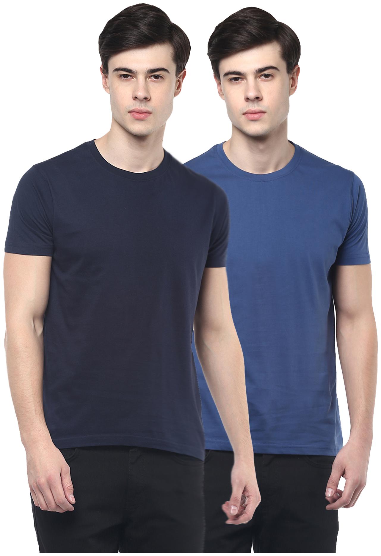 

Recast Men Blue Regular fit Cotton Round neck T-Shirt - Pack Of 2