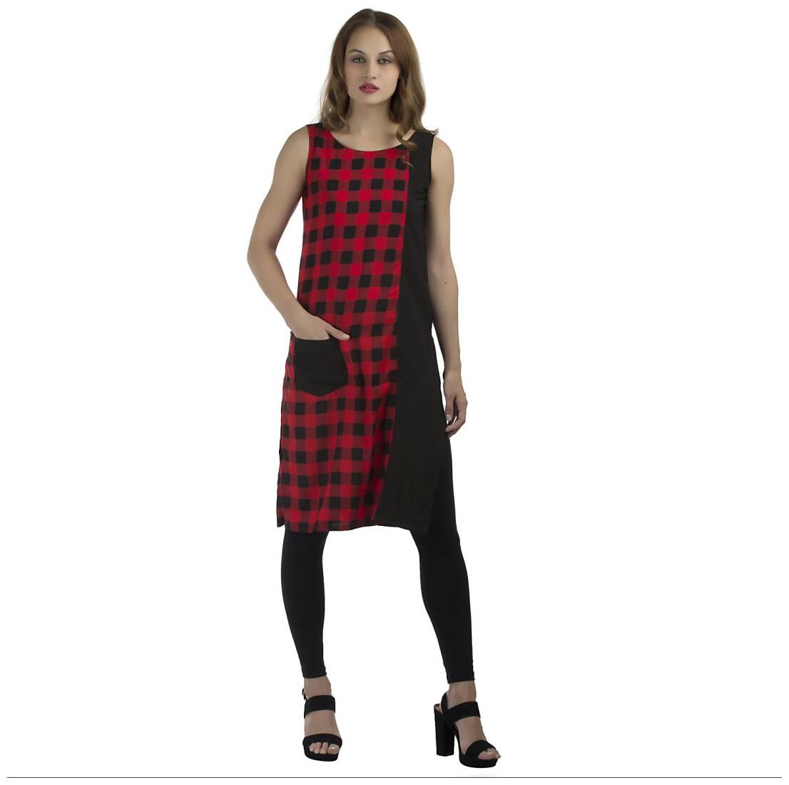 

Enchanted Drapes Women Red Printed Regular Kurti