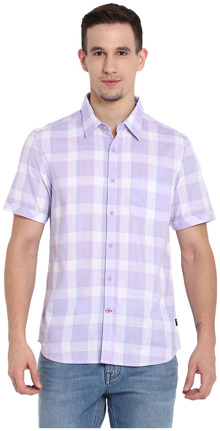 

Red Chief Men Pink Checked Regular Fit Casual Shirt